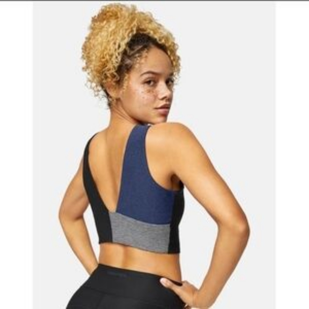 Outdoor Voices Heathered Blue and Gray Top
